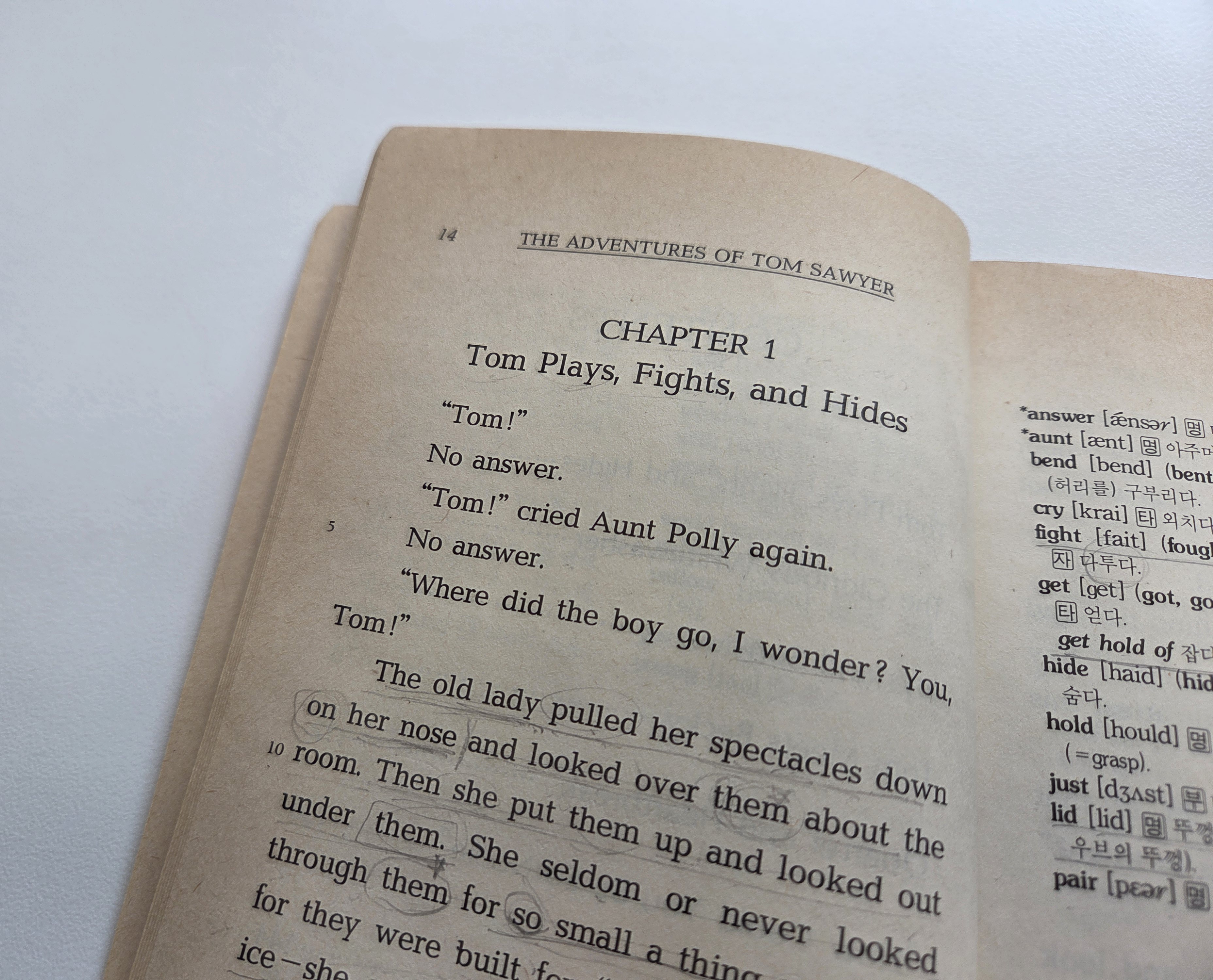 글밥수예요. 잘 읽지못했던 때라 연필 밑줄이 많이 보이네요