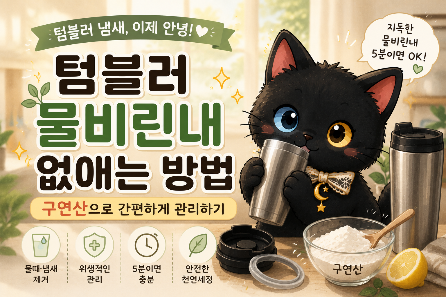 텀블러 물비린내 없애는 방법, 구연산으로 간편하게 관리하기