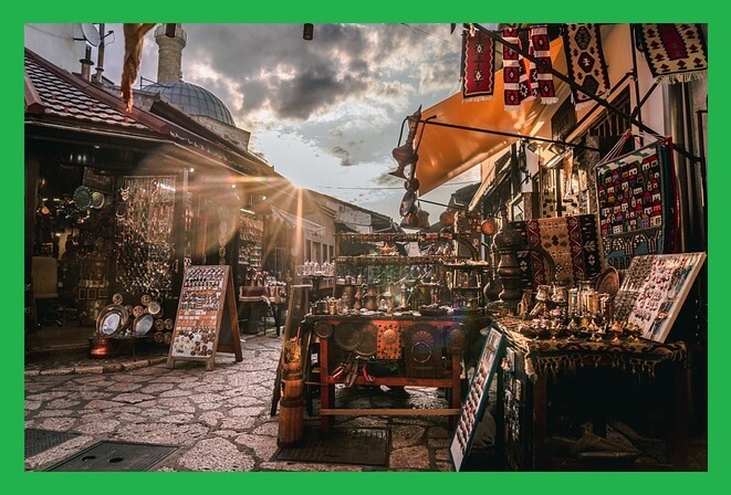 해질녘-시장-모습