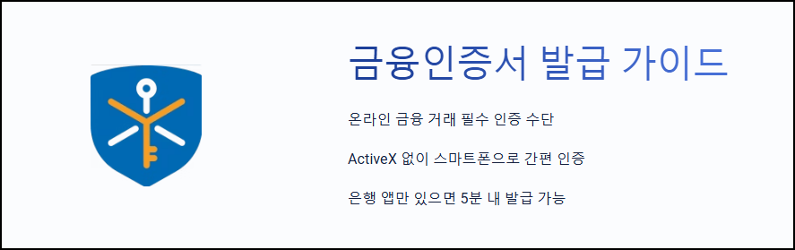 금융인증서 발급 가이드