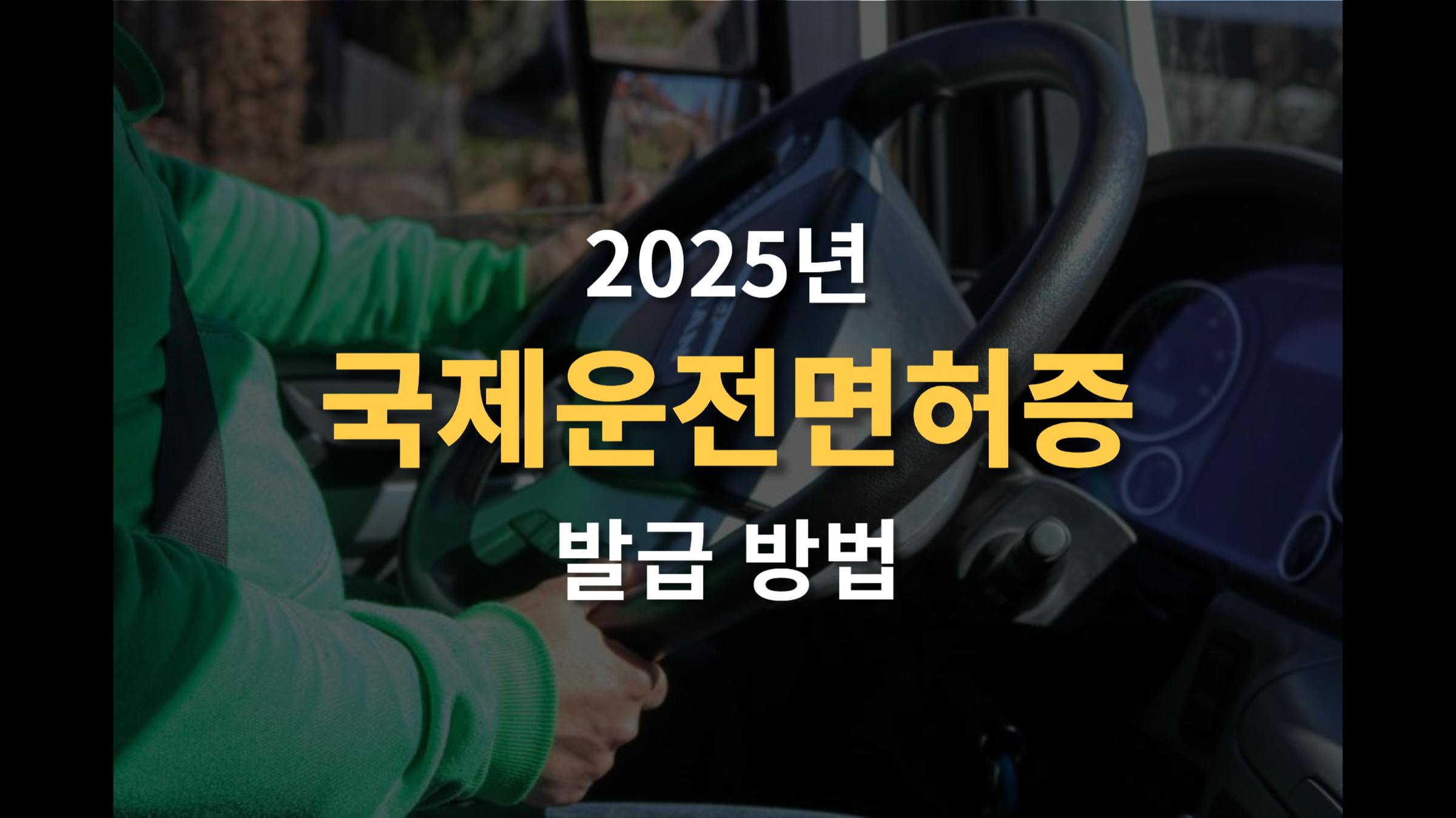 국제운전면허증 발급 방법과 주의사항