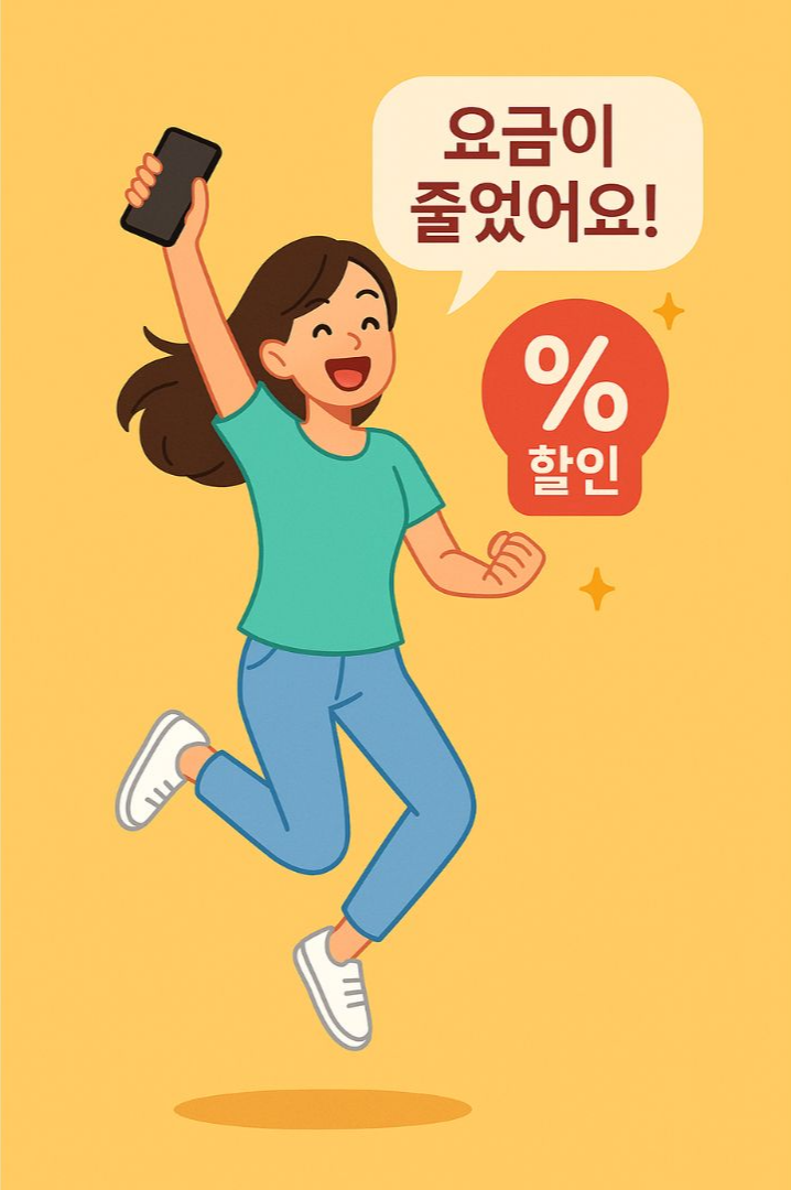 통신비 할인을 받고 좋아하는 아이