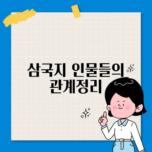 삼국지 인물들의 관계정리