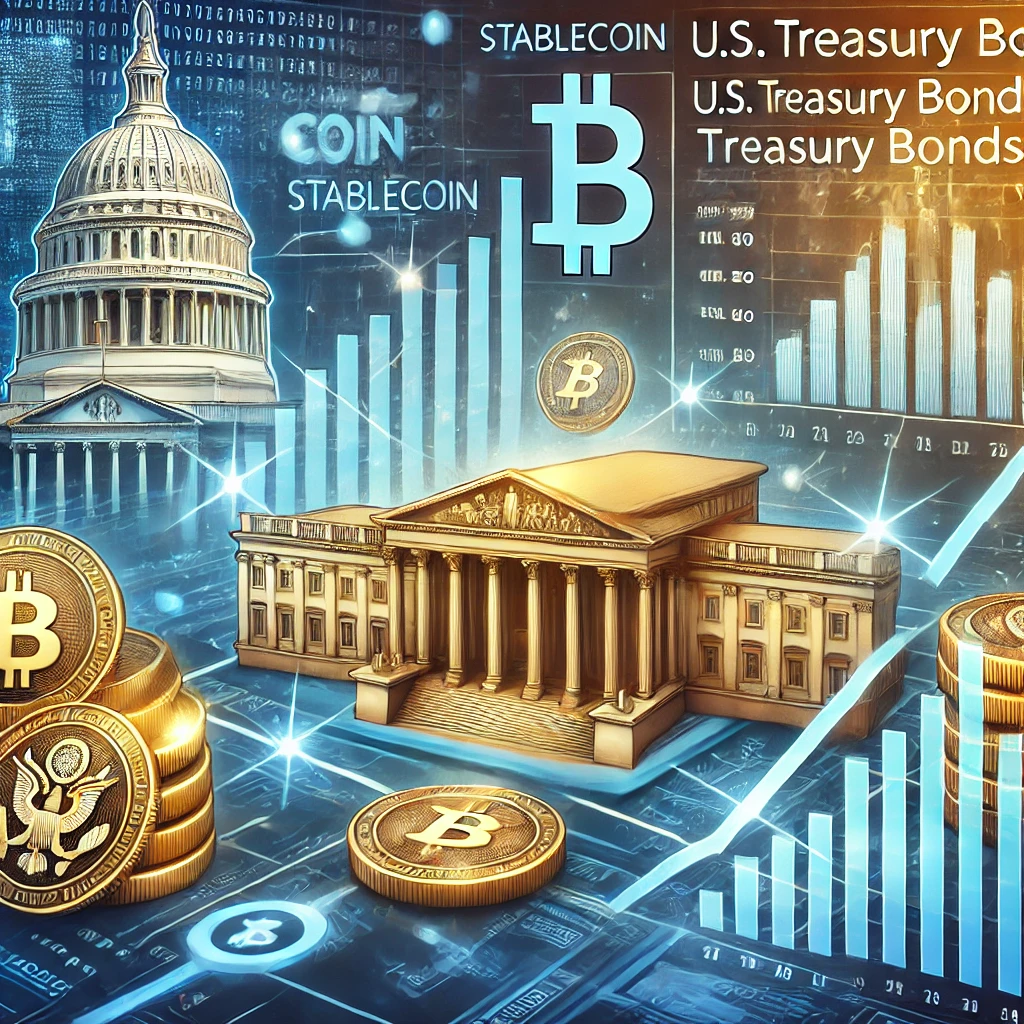 스테이블 코인의 미국 국채 투자 구조와 관련된 이미지
