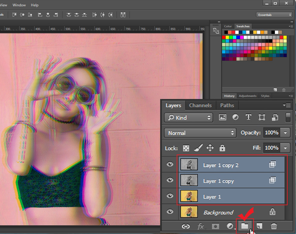 photoshop glitch effect