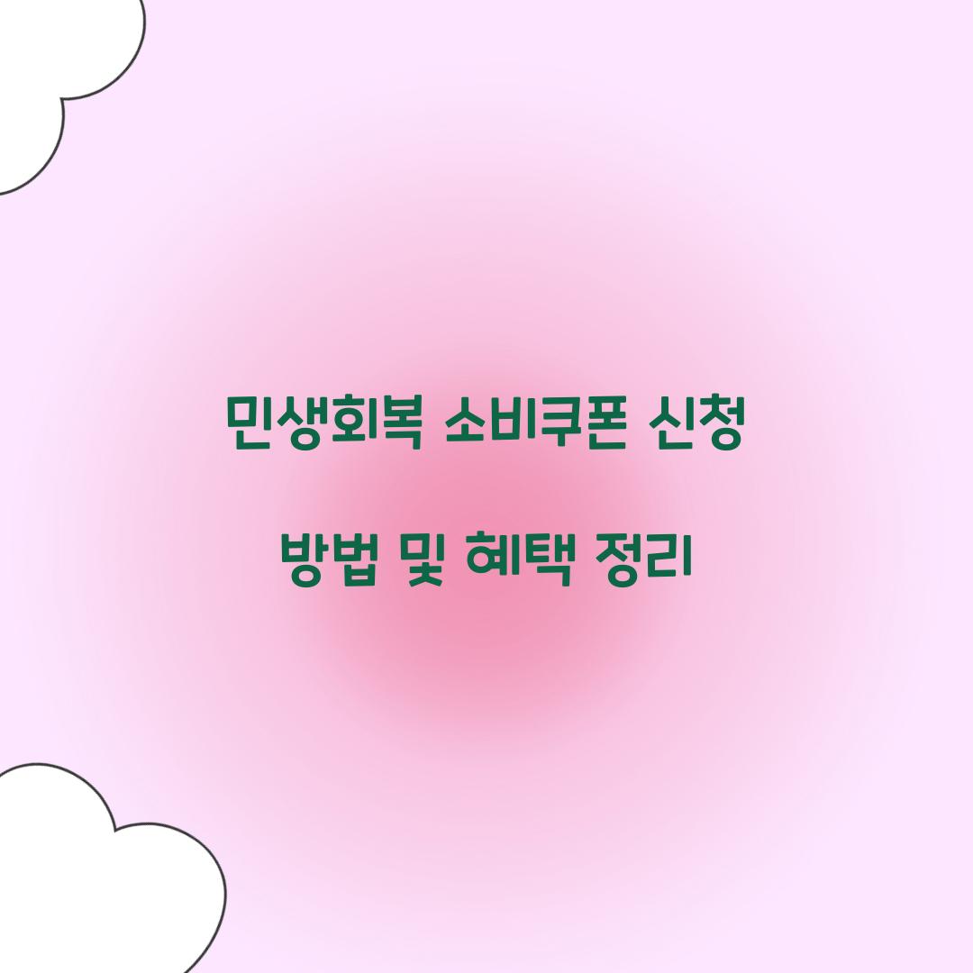 민생회복 소비쿠폰