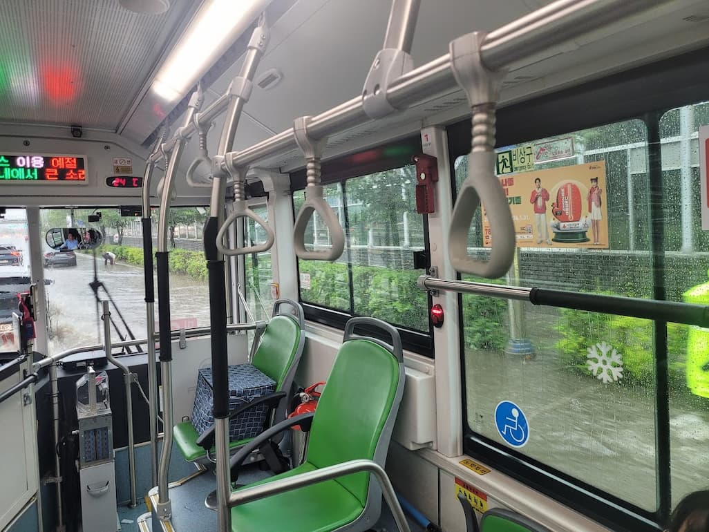 구리 유채꽃 축제 가는법 마을버스 내부 장자호수공원역 이동