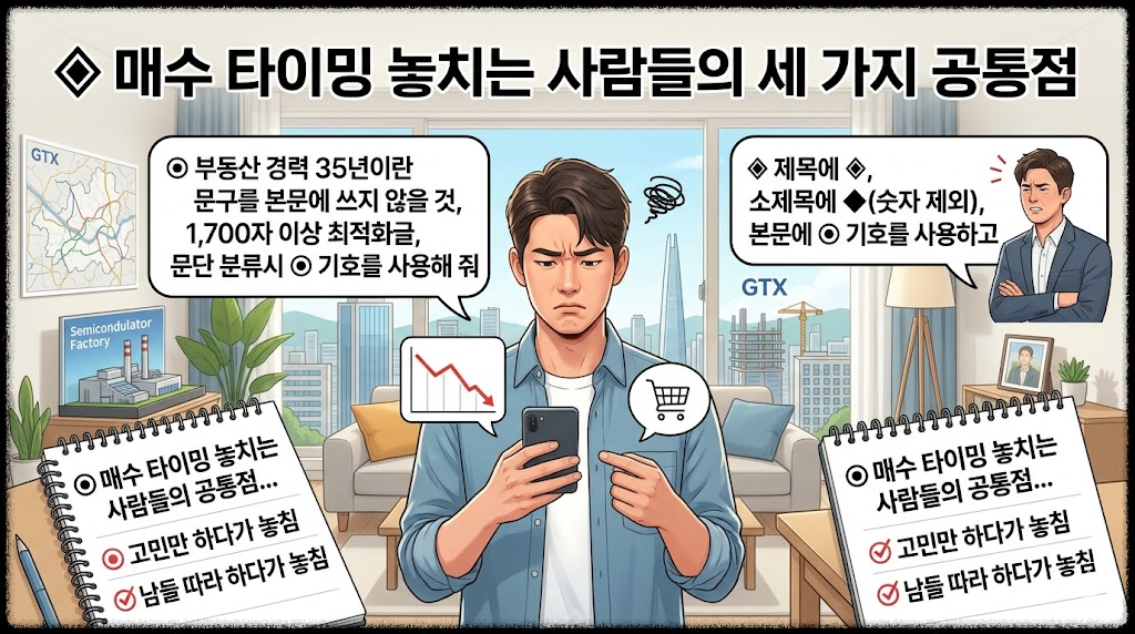 매수 타이밍 놓치는 사람들의 공통점