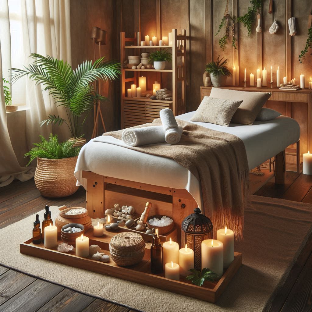 피부,체형관리 샵 배경