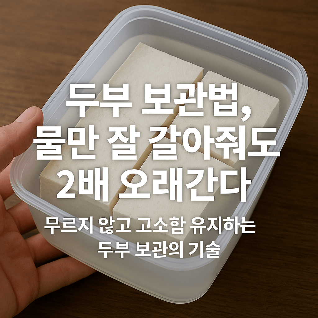 두부 보관법, 물만 잘 갈아줘도 2배 오래간다