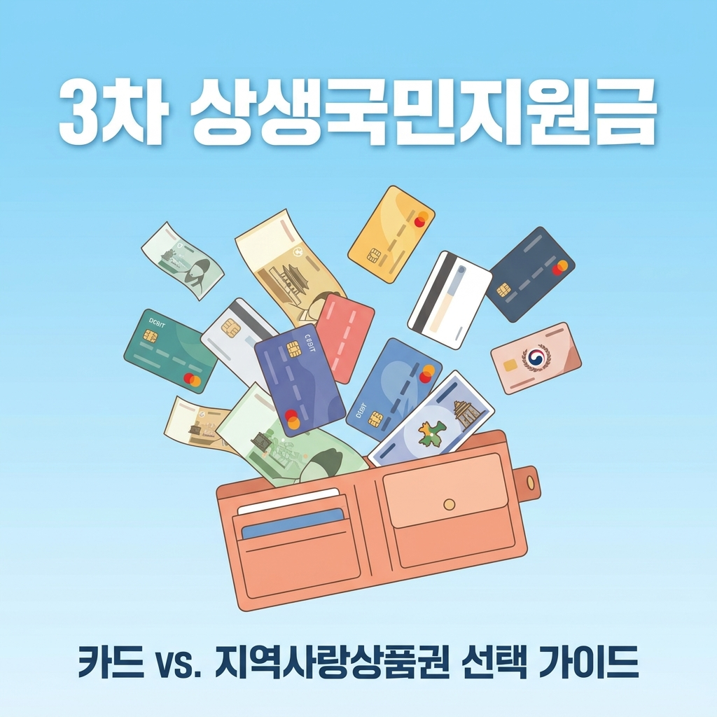 민생지원금 3차 신청 방법 카드사 지역화폐 선택 안내