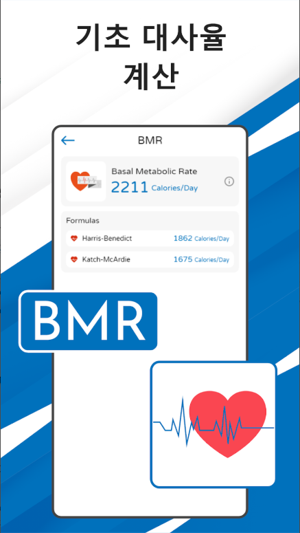 TDEE 계산기 앱, 일일 칼로리 카운터, BMR 계산하기, 물 섭취량 계산기