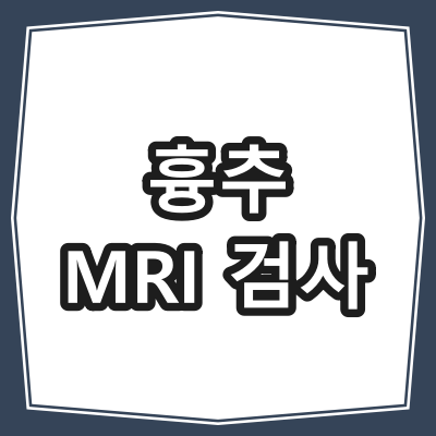 흉추 MRI [T-Spine MRI]검사 목적과 주의사항