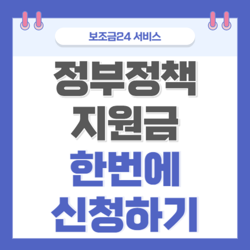 정부정책 지원금 한번에 신청하기 썸네일