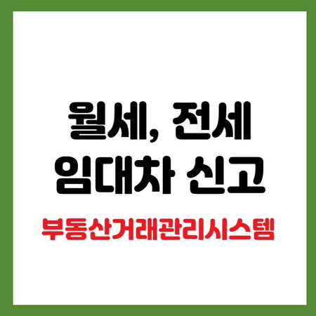 임대차 신고방법