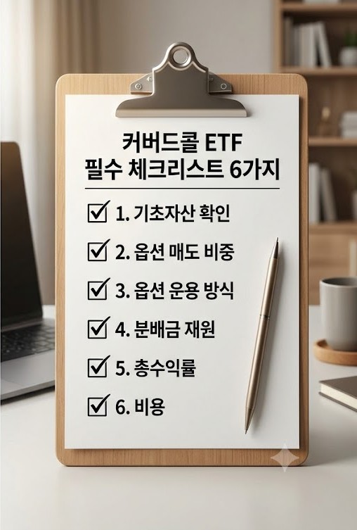커버드콜 ETF 투자 전 확인해야 할 필수 체크리스트 6가지