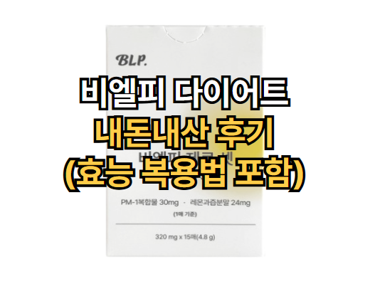 비엘피-다이어트-내돈내산-후기-효능-복용법