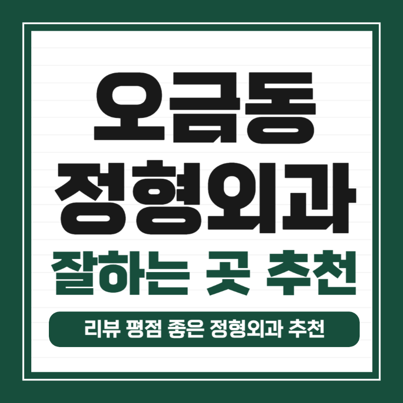 송파구 오금동 정형외과 전문의 유명하고 잘하는 곳 추천 TOP 5