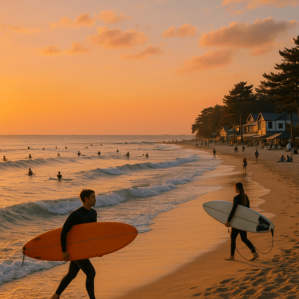 양양 죽도해변에서 즐기는 서핑과 자연이 어우러진 해양 감성 여행