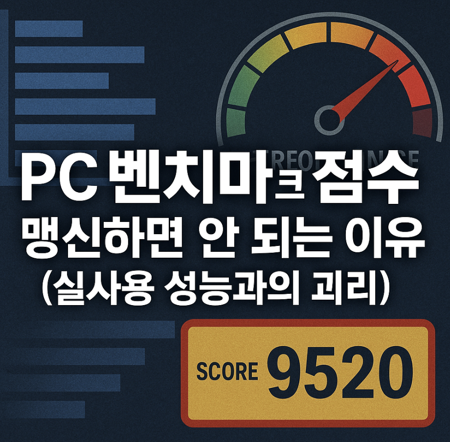 PC 벤치마크 점수, 맹신하면 안 되는 이유 (실사용 성능과의 괴리)