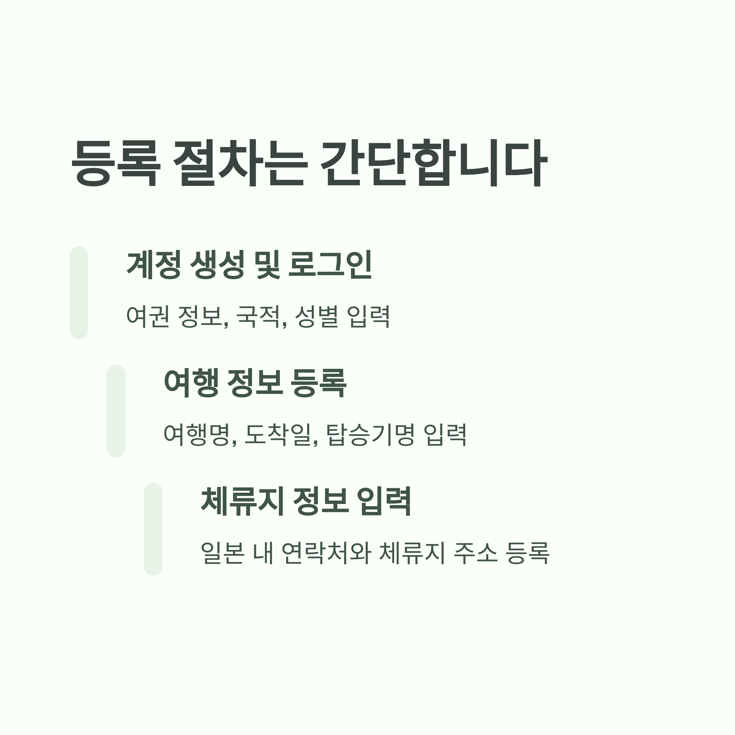 비짓재팬 등록 절차