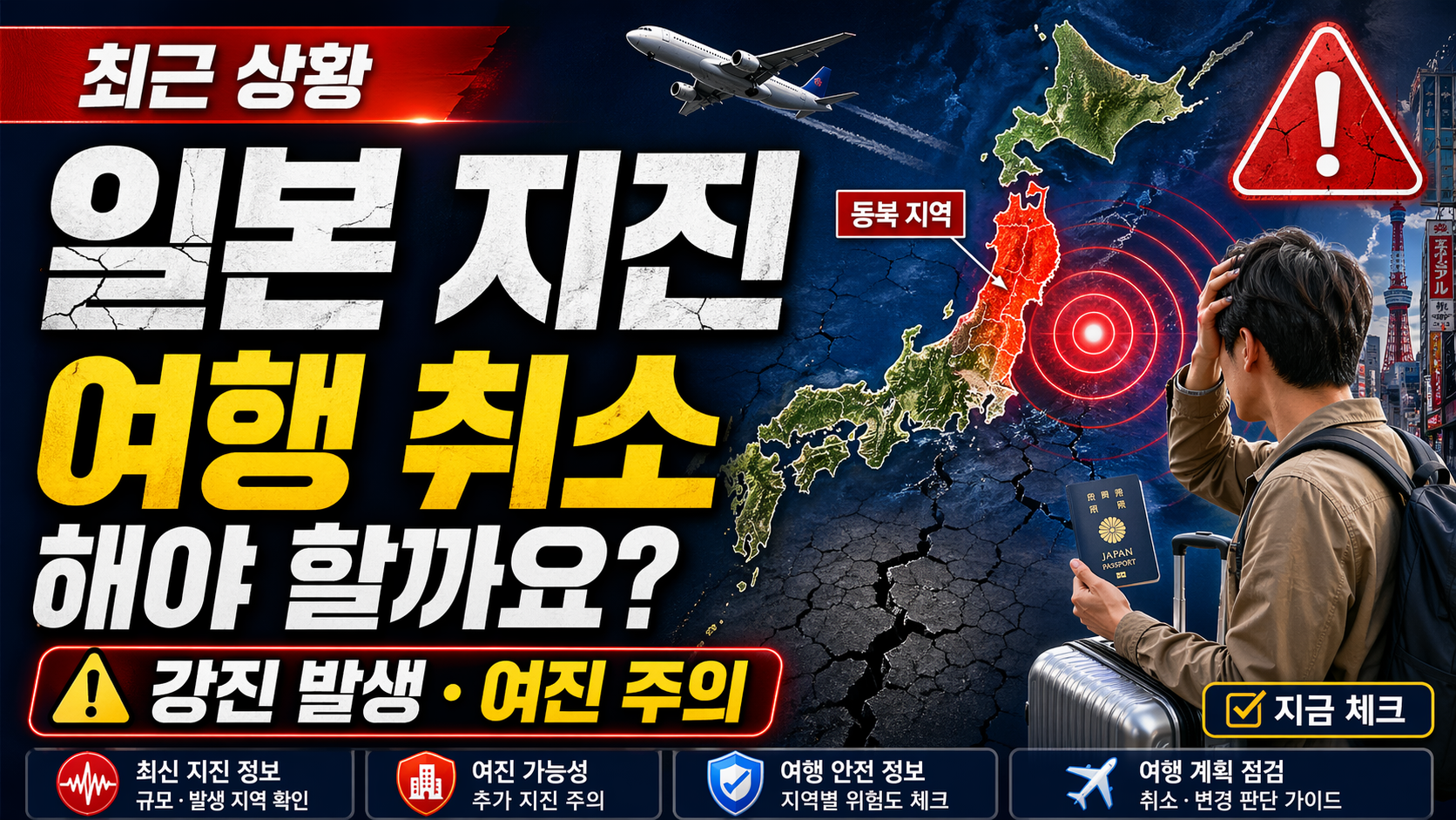 일본지진 최근상황/여행취소여부
