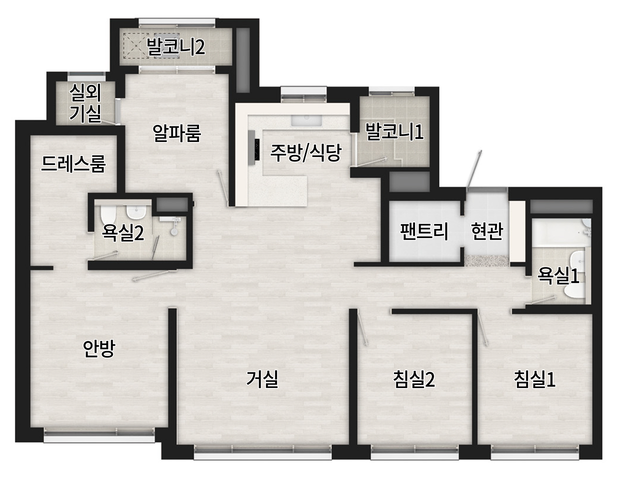 광명 시티프라디움 에듀하임 84a평면