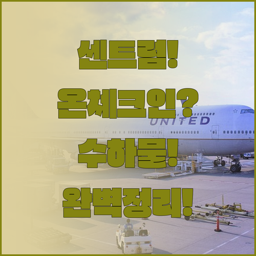 센트럼항공 온라인 체크인부터 수하물까..