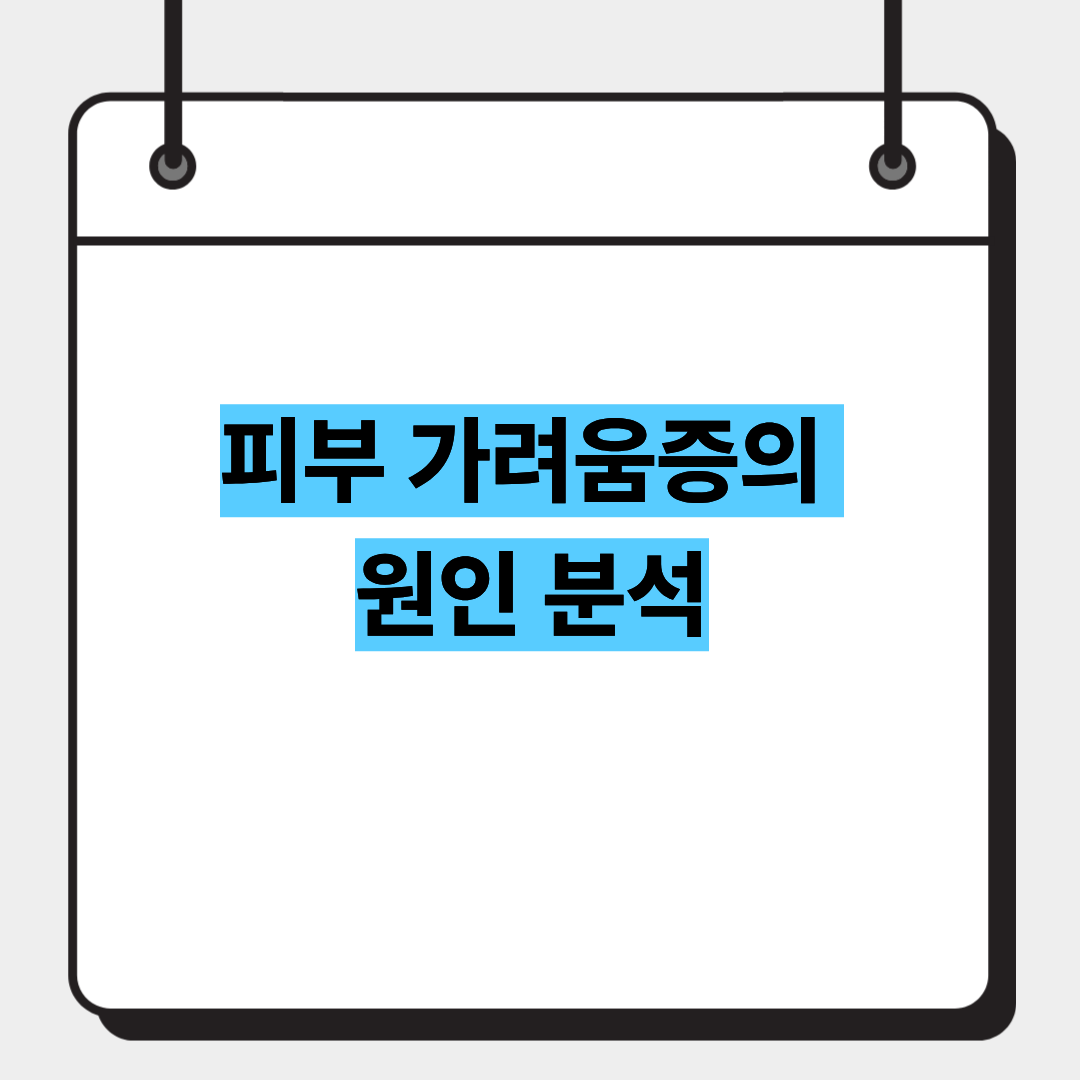 피부 가려움증의 원인 분석 1