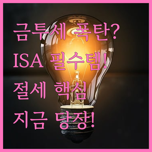 금투세 시행 대비 필수 ISA 계좌 ..