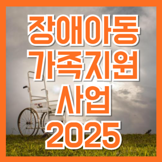 2025년 장애아동가족지원사업 총정리
