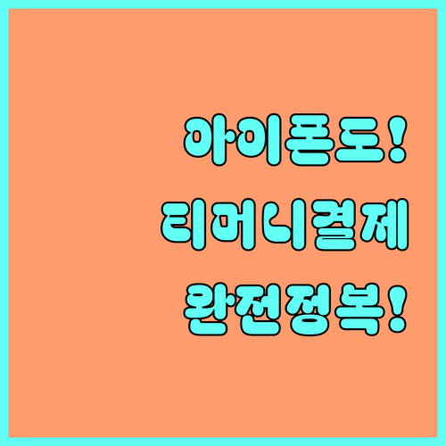 아이폰 안드로이드 티머니페이 설치와 ..