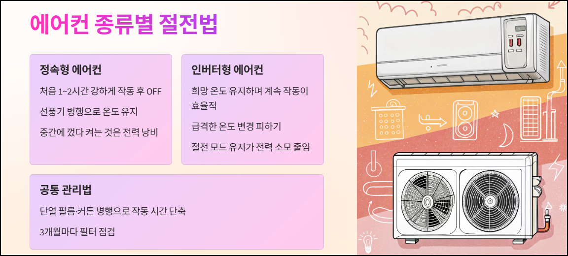 에어컨 종류별 절전법