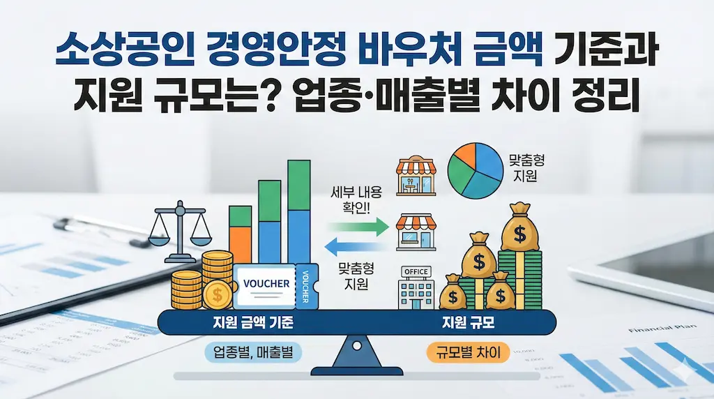 소상공인 경영안정 바우처 금액 기준과 지원 규모는? 업종&middot;매출별 차이 정리