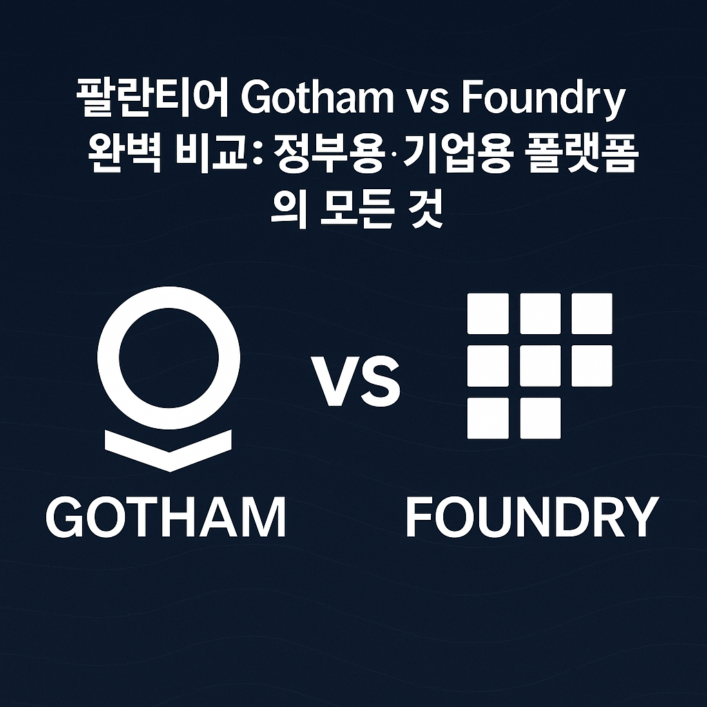 팔란티어 Gotham vs Foundry 완벽 비교 정부용&middot;기업용 플랫폼의 모든 것