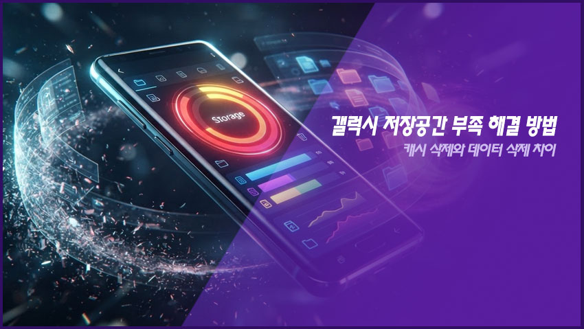 갤럭시 저장공간 부족 해결 방법｜캐시 삭제와 데이터 삭제 차이