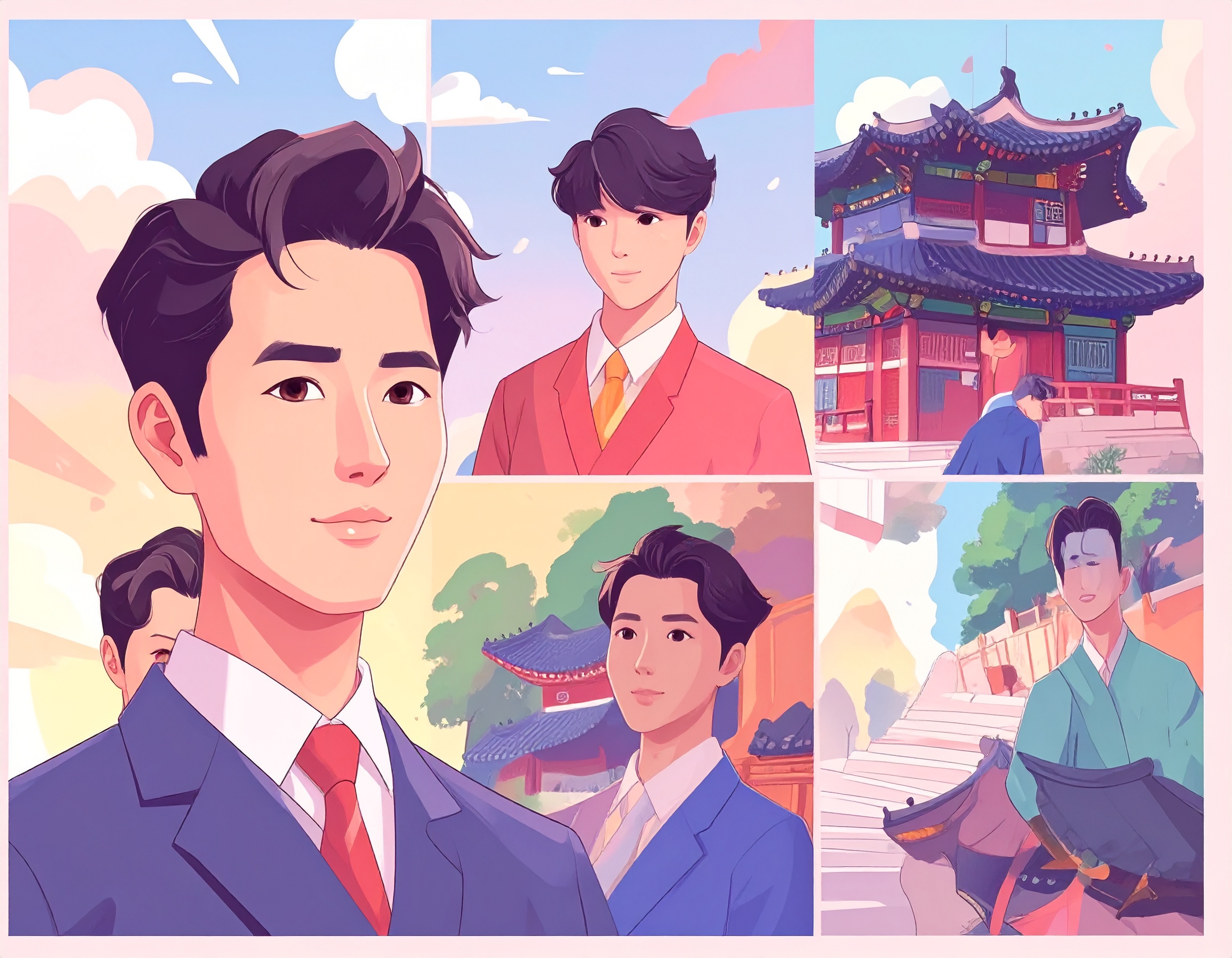 정부 지원과 한국 만화 생태계 변화(4컷 일러스트)