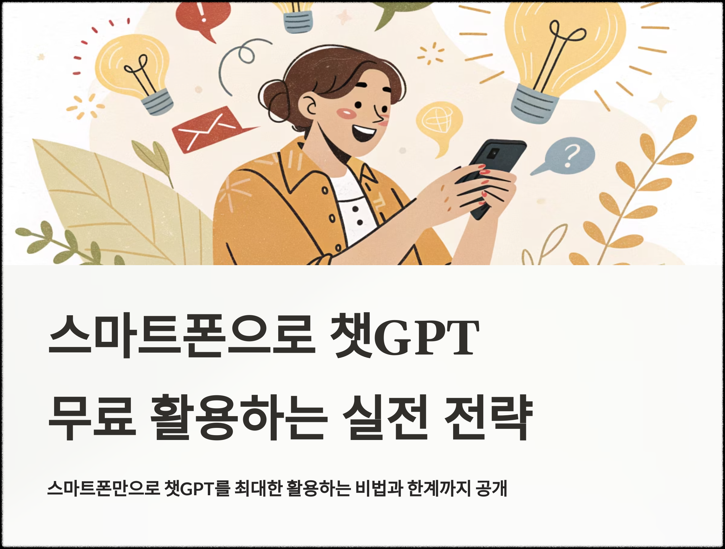 스마트폰으로 챗GPT 무료 활용