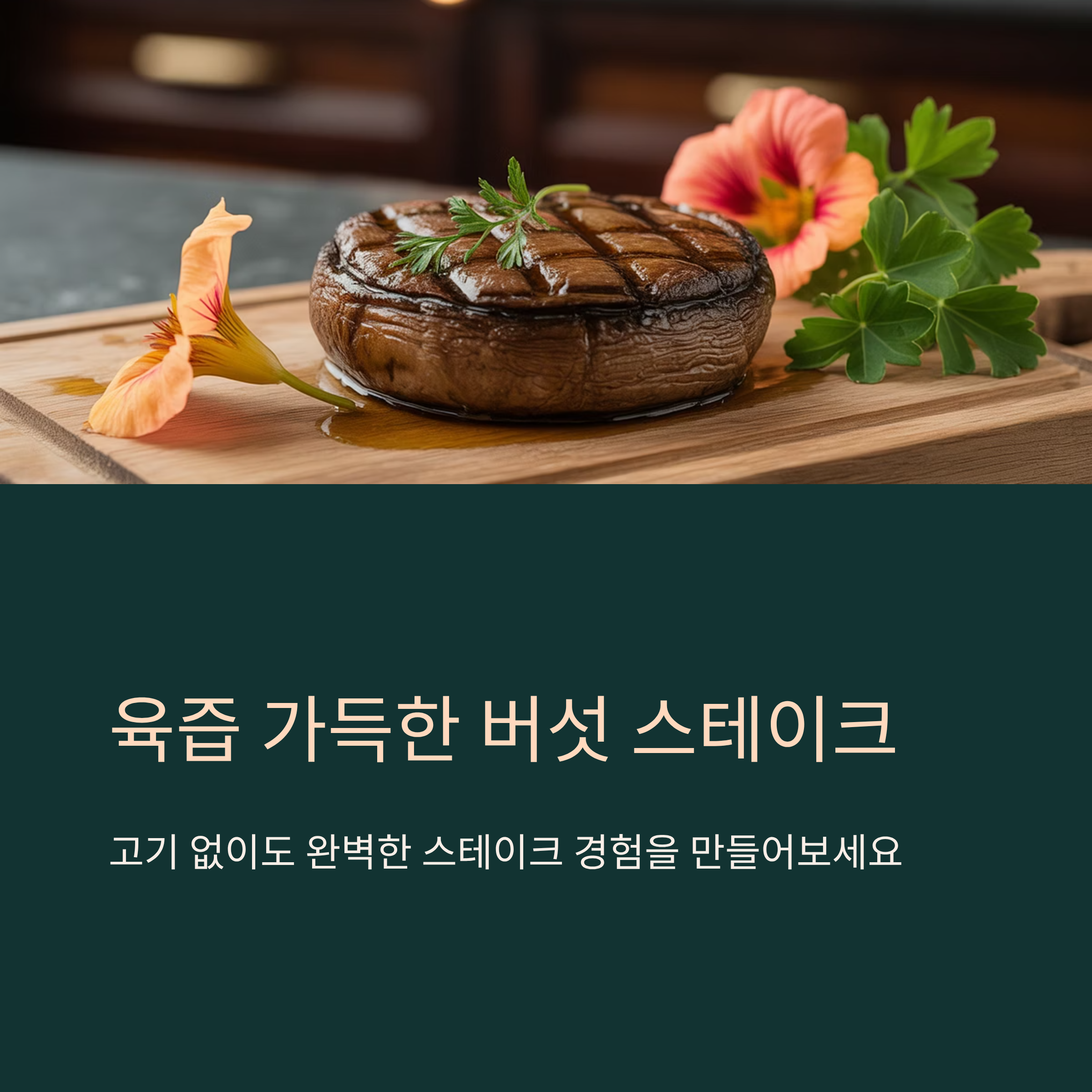 육즙 가득한 버섯 스테이크 만들기