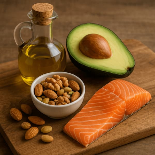 불포화지방산 - 몸에 좋은 지방, 올리브유, 아보카도, 연어, 견과류 등