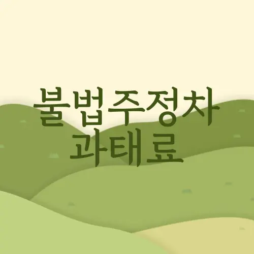 불법주정차 과태료