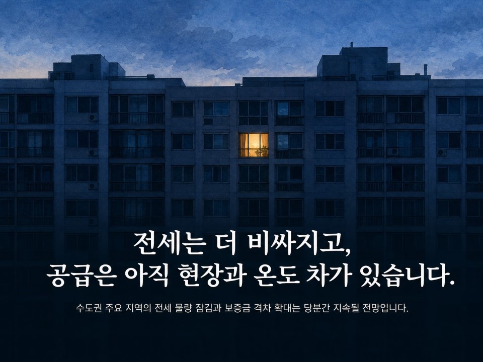 전세는 더 비싸지고, 공급은 아직 현장과 온도 차가 있습니다