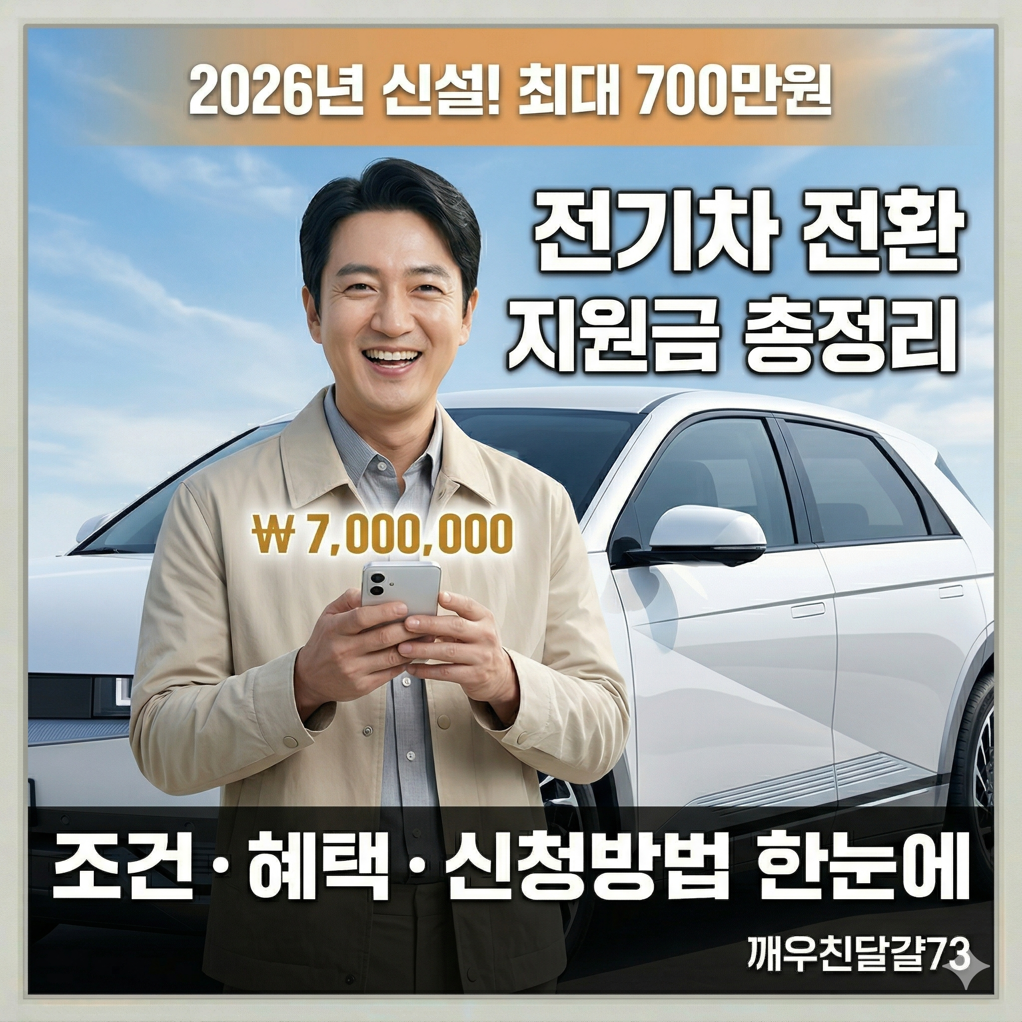 2026년 전기차 전환 지원금 총정리 — 최대 700만원 받는 조건·신청방법
