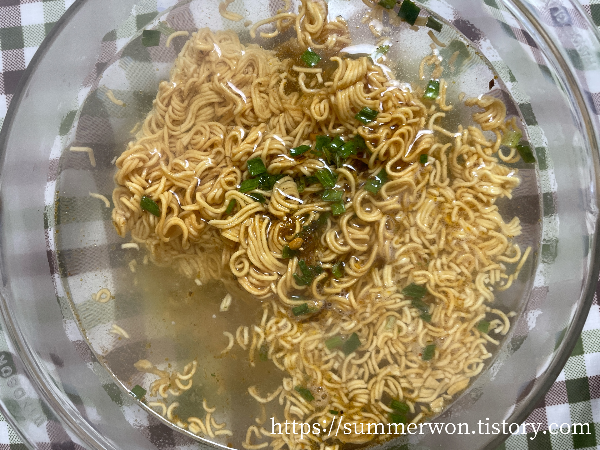 하오하오라면 물 넣었을때