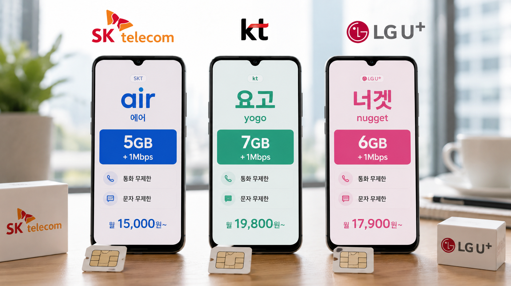 자급제 요금제, 3사 SKT&middot;KT&middot;LG 3분 완벽 비교