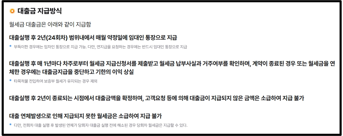 주거안정 월세대출 조건 연1.3%저금리