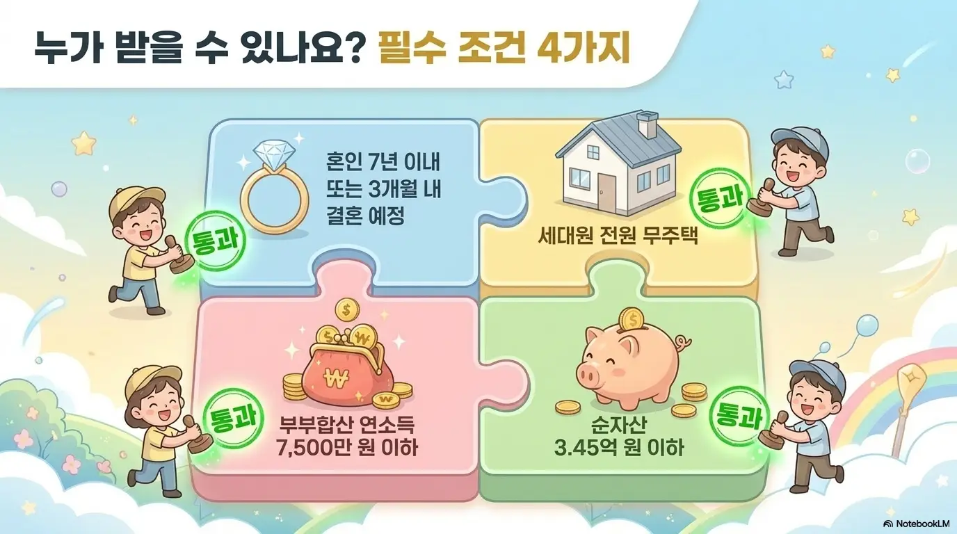 신혼부부전용 전세자금대출 조건: