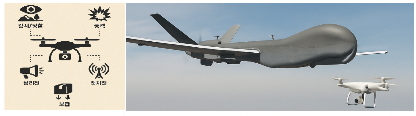 드론의 전략적 가치, AI 이미지