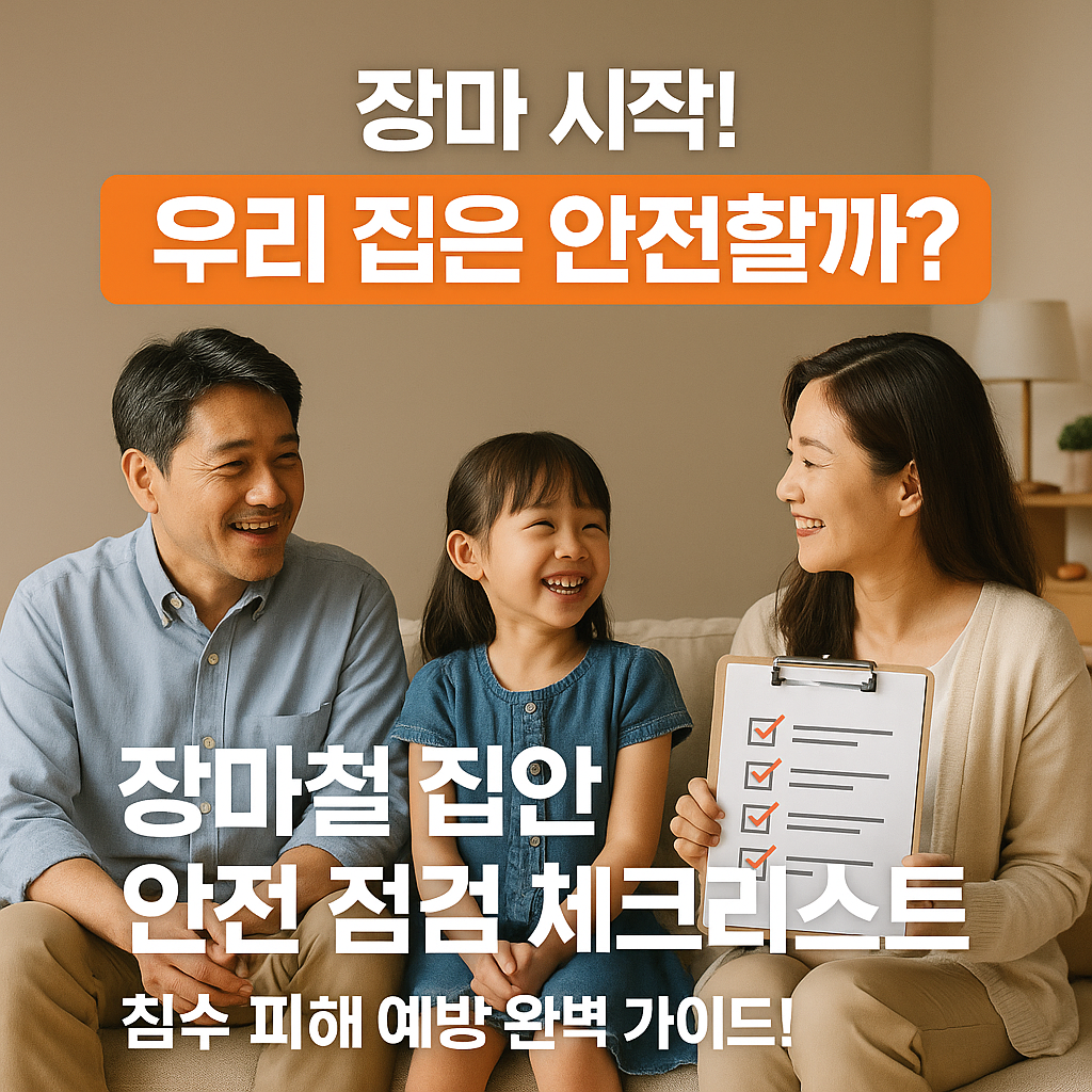 [2편] 장마철 집안 안전 점검 체크리스트 완벽 가이드