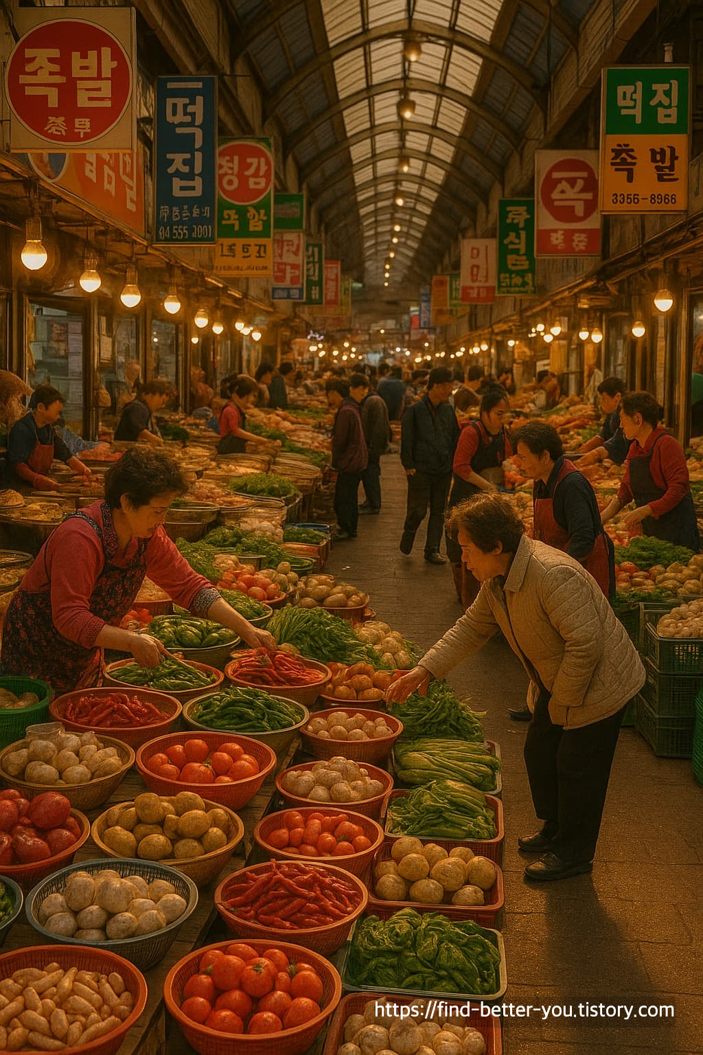 전통시장의 생동감